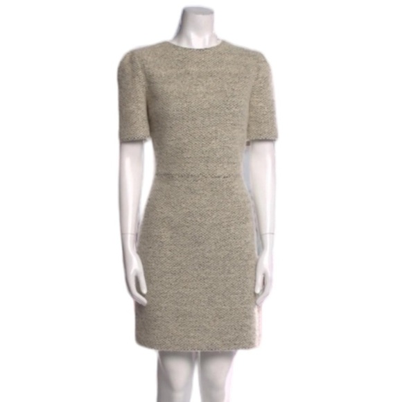 ALICE + OLIVIA Cream Black Fuzzy‎ Tweed
GENNY Pouf Sleeve Dress Mohair size 12 - Picture 6 of 13